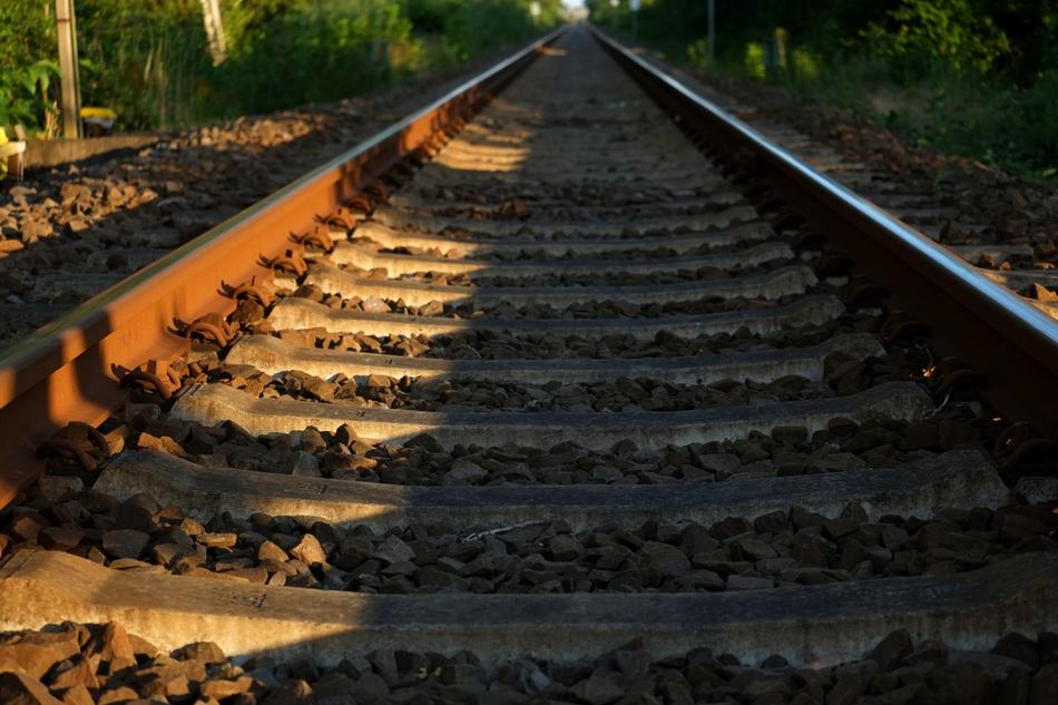 Track Railway sun