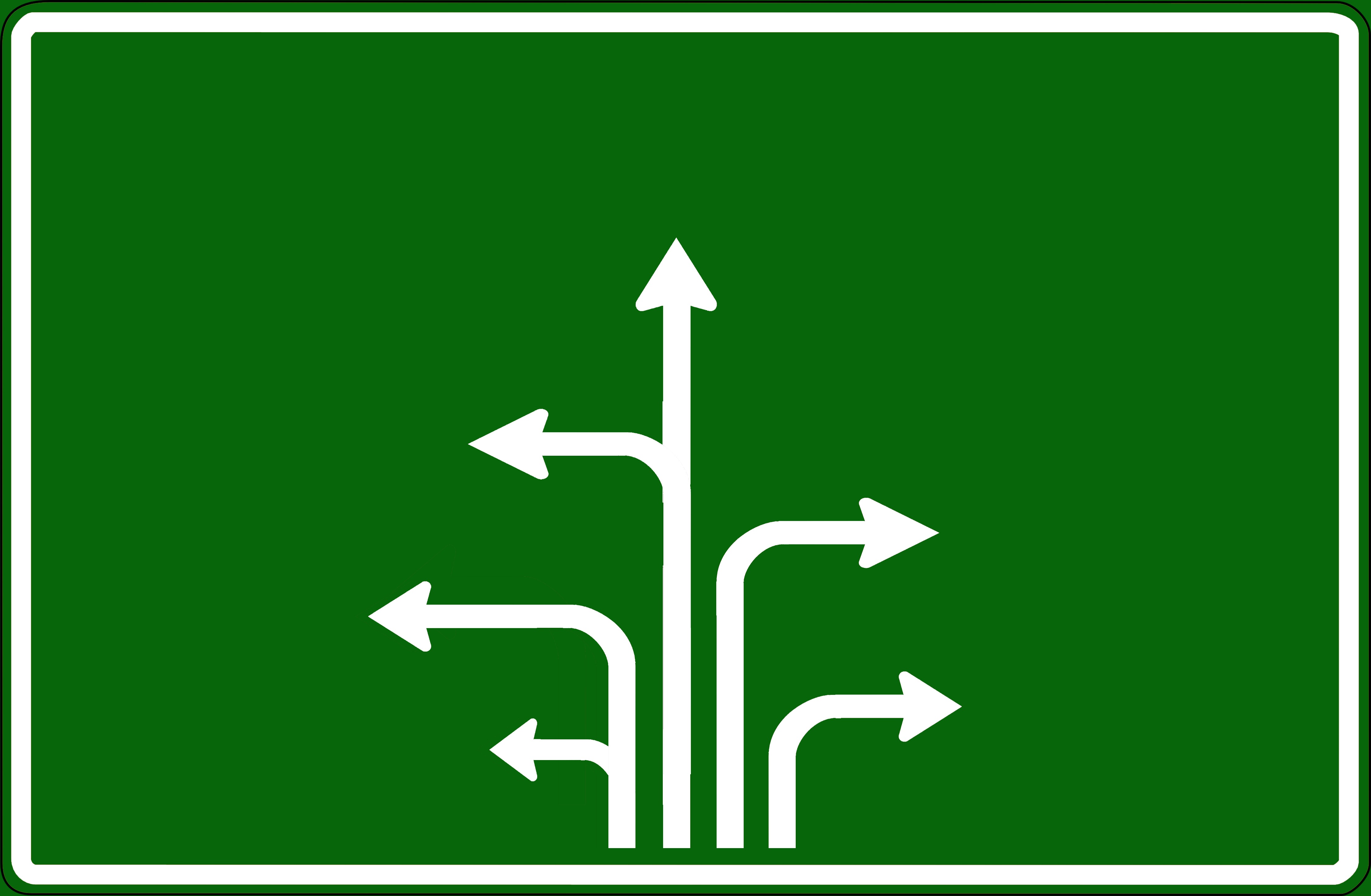 Зеленый дорожный знак
