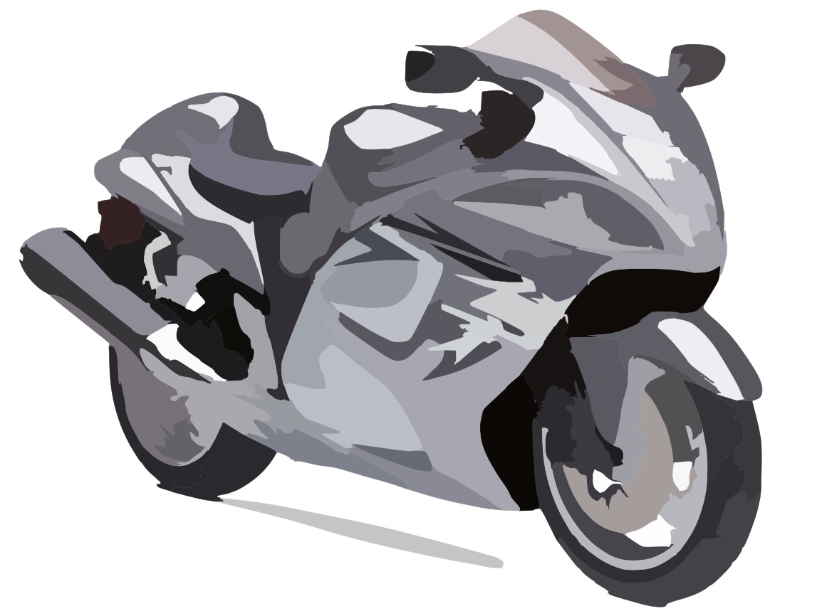 Мотоцикл на белом фоне