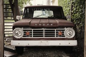 Vvintage dodge car front view