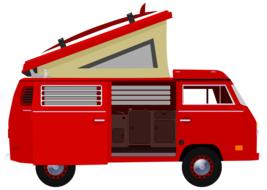 volkswagon kombi van as 3d illustration