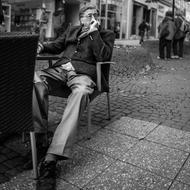 Frankfurt Man Coat black and white