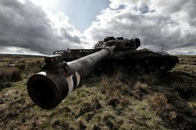 old Tank barrel close up