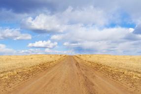 Dry Nature Sky road