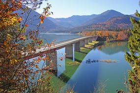 Sylvenstein Bridge at autumn