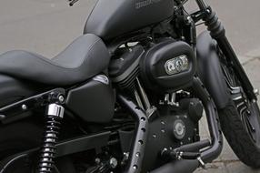 Motorcycle Harley Davidson black and white