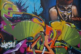 Abstract Art wall drawing