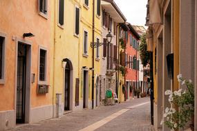 street in the historic center in bardolino