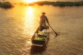 Boat River Sun person