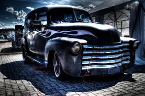 Oldtimer vintage car monochrome