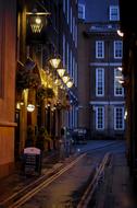 London Streets in the night light