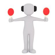 white male 3d model air traffic controller drawing