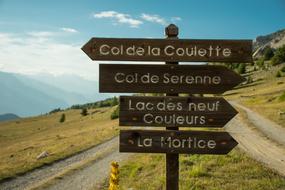 Hiking Mountain Road Signs