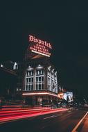 billboard on a building in the night city