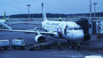 Airport Domodedovo Moscow plane