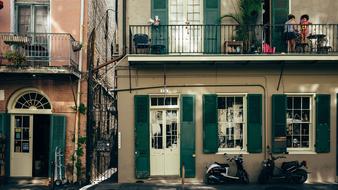 Street facade houses balconie