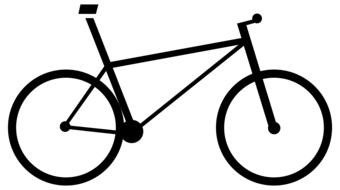 black bicycle icon drawing