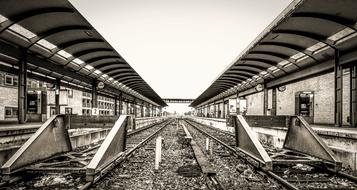 Railway Transport System in monochrome