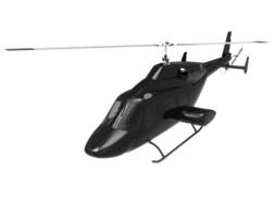 3d model of the shiny, black helicopter, at white background, clipart