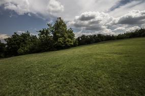 white clouds over the picturesque landscape of hungary