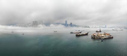 panorama view of Waters Tourism Transport Fog