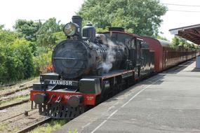 retro Train Steam Engine Locomotive