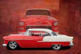 red car ford chevy dodge