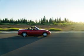 Car Red Driving sun