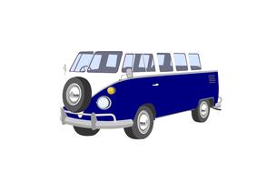 bus blue vw volkswagen car