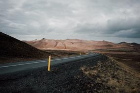 Landscape of asphalt Roadway Mountains