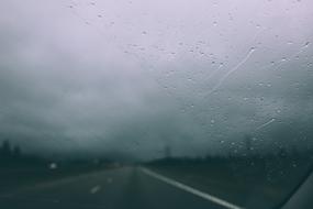 Windshield Car Driving at rain