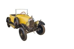 classic yellow car as a 3d model