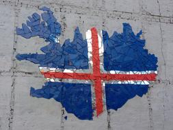 Iceland flag Street Art