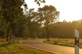 Landscape of Road Curve at sunset