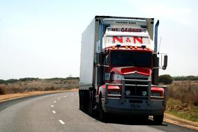 truck with semi-trailer on a highway in australia