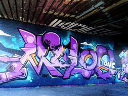 Graffiti Purple and Blue