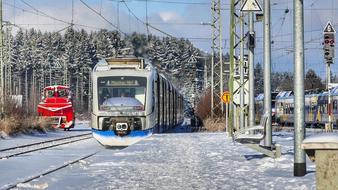 Winter Snow Transport train