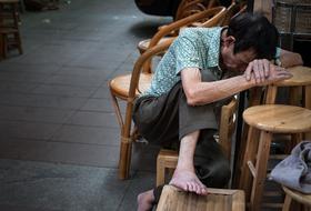 Street Photography of poor old man