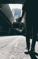 photo of Man Shadow on road