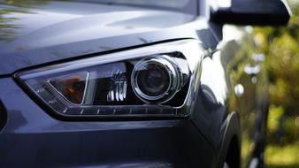 front headlight of modern car