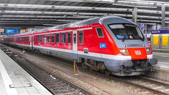 Railway Transport near the platform