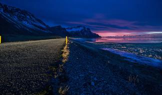 Sunrise Road in Iceland