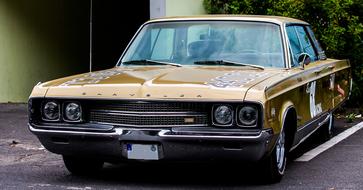 classic vintage chrome car parked