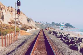 Railway Tracks along the coast