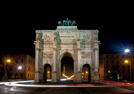 Night Photograph of Munich Siegestor