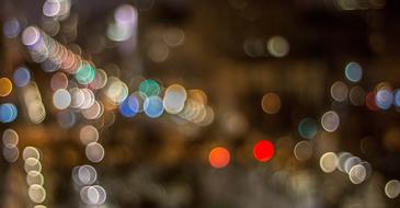 Bokeh City Lights at Night