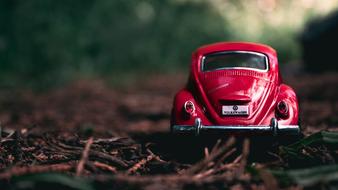 Fusca Abstract red car