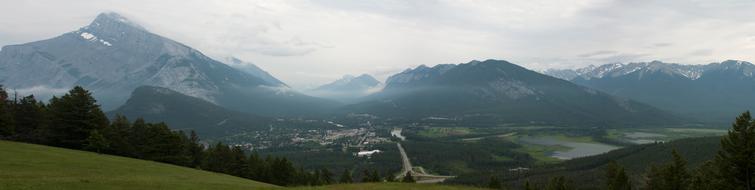 scenic Panorama view of Road Mountains