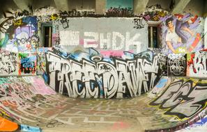 graffiti in the skateboard park