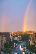 Sky Rainbow Sunset town